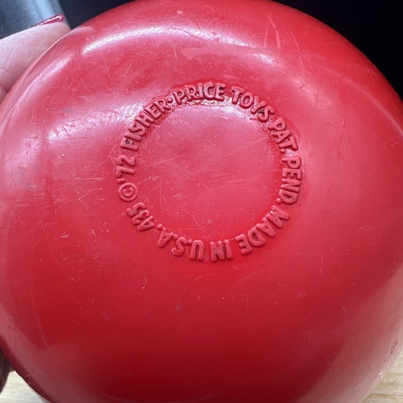 Vintage Fisher Price Happy Apple Roly Poly Chime Musical Toy Short Stem 1972 - Picture 7 of 10